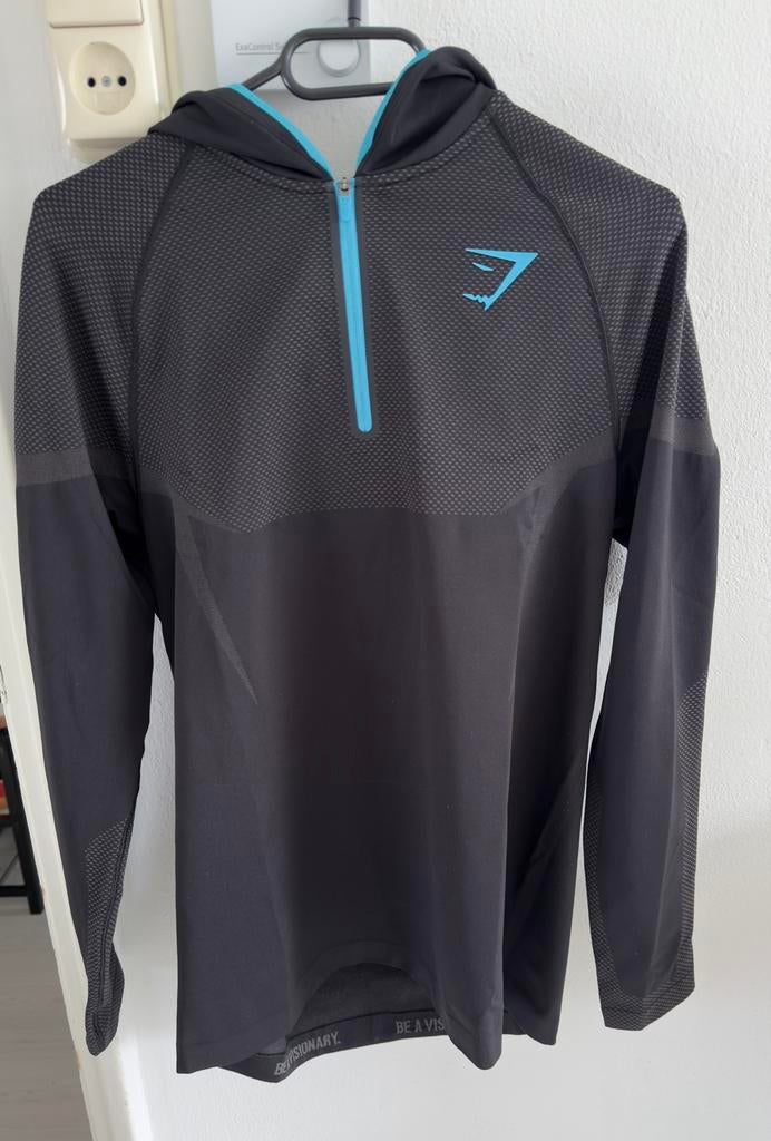 Gymshark hoodie XL - Zwart met blauw, Sport en Fitness, Ophalen of Verzenden, Nieuw, Overige typen