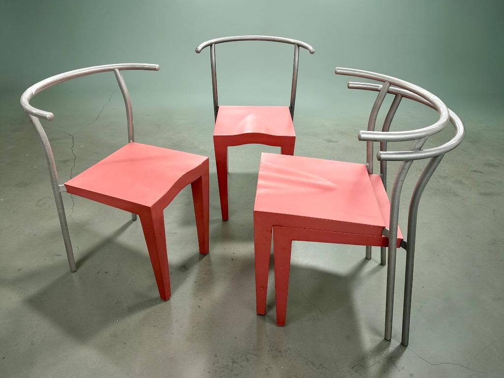 Vier Dr Glob stoelen - Philippe Starck voor Kartell # 9779, Ophalen, Gebruikt, Vier, Kartell Italië
