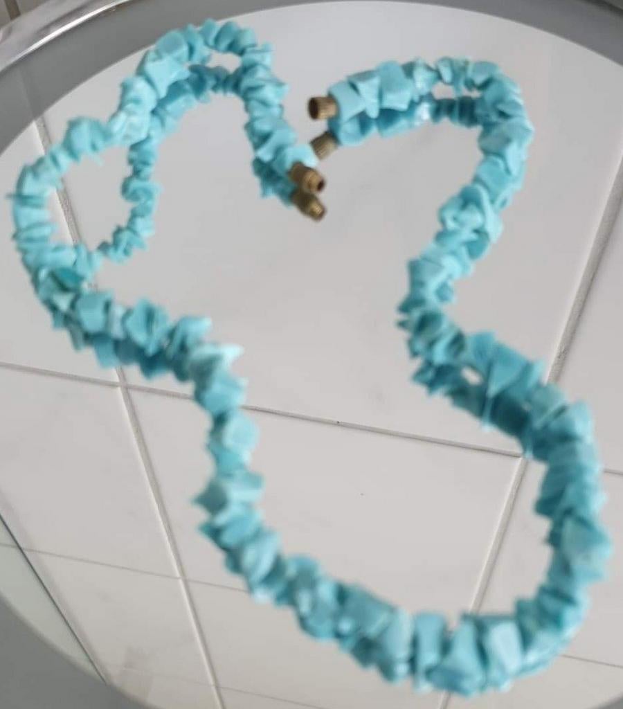 Geërfd. Antieke mooi Toerkoois Ketting., Ophalen of Verzenden, Nieuw