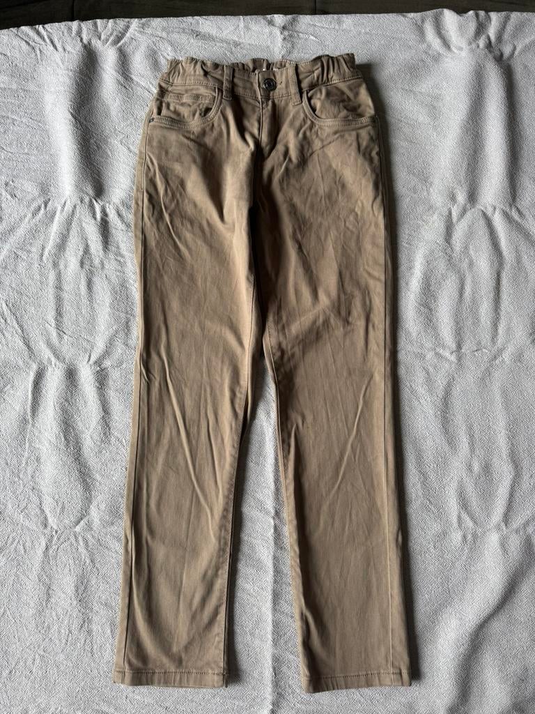 Jongens slim jeans beige 146, Ophalen of Verzenden, Zo goed als nieuw, Jongen, Broek