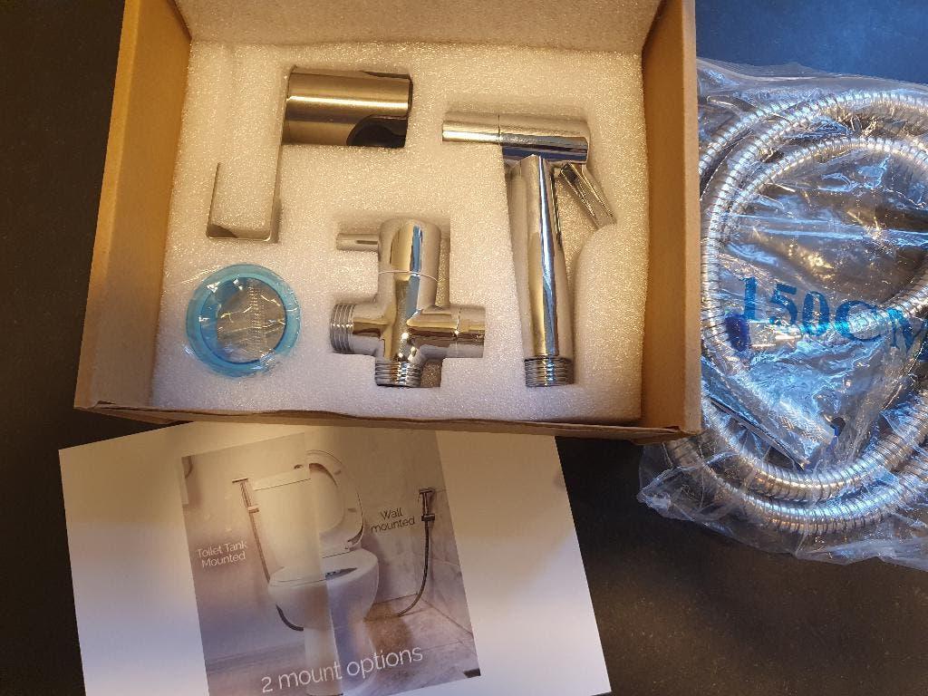 Bidet set Hygiëne toilet billendouche toilet douche, Ophalen of Verzenden, Nieuw, Chroom, Toilet