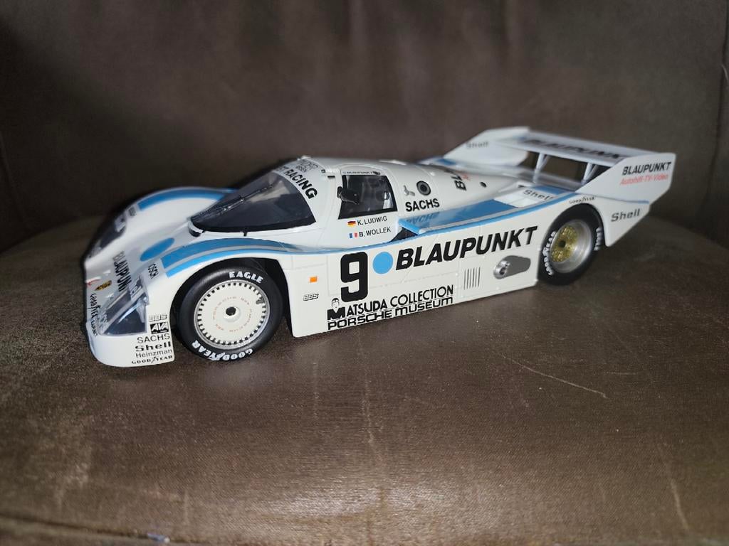 Porsche 956 Blaupunkt modelauto 1:18, Ophalen of Verzenden