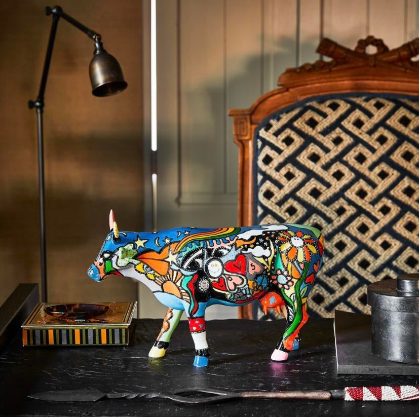 Nieuw Cow Parade koe Moosy in the Sky with Diamonds large., Ophalen of Verzenden