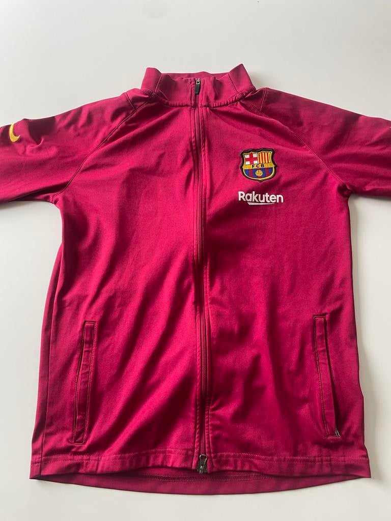 FC Barcelona trainingsjack Nike rood maat 164, Maat XS of kleiner, Ophalen of Verzenden, Gebruikt, Trainingspak