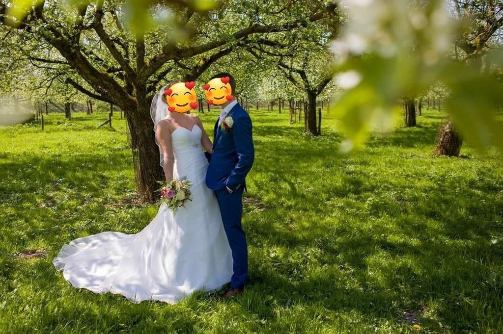 Trouwjurk. Maat 36 (aanpasbaar van 34-40), Kleding | Dames, Trouwkleding en Trouwaccessoires, Zo goed als nieuw, Trouwjurk, Wit