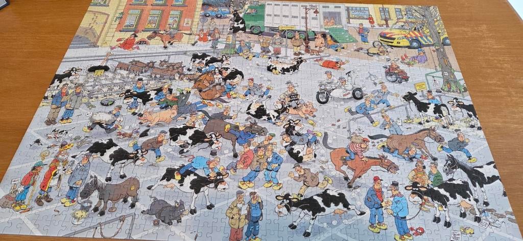 Jan van haasteren puzzel  de veemarkt, Ophalen of Verzenden, 500 t/m 1500 stukjes, Zo goed als nieuw