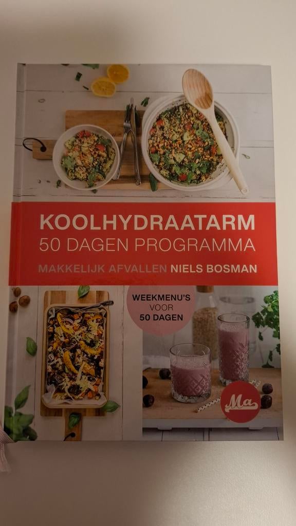 Koolhydraatarm. 50 dagen programma, Ophalen of Verzenden, Zo goed als nieuw