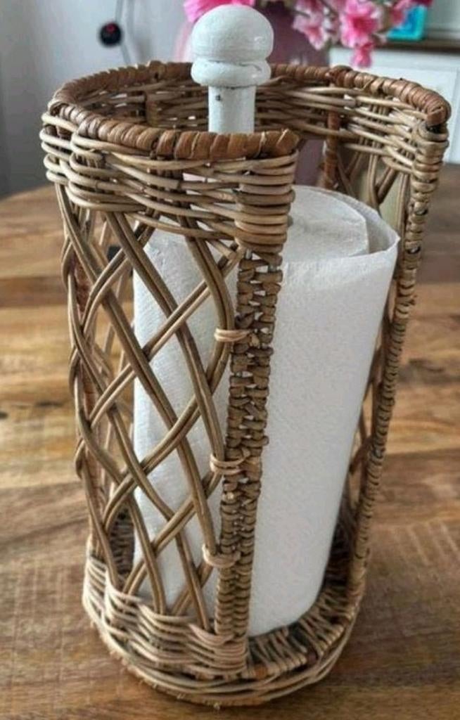 Riviera Maison rieten keukenrolhouder, Huis en Inrichting, Ophalen of Verzenden