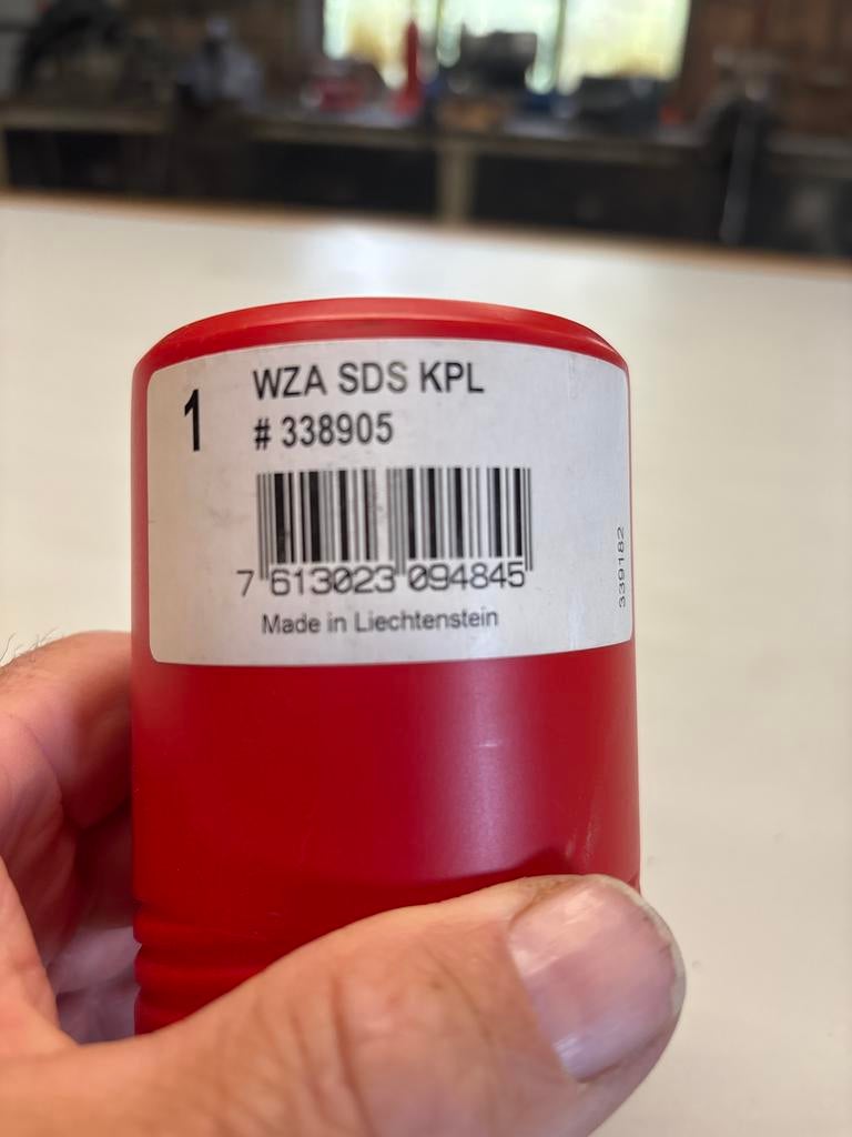 Hilti WZA SDS KPL Boorkop - Made in Liechtenstein, Ophalen of Verzenden, Zo goed als nieuw, Overige typen
