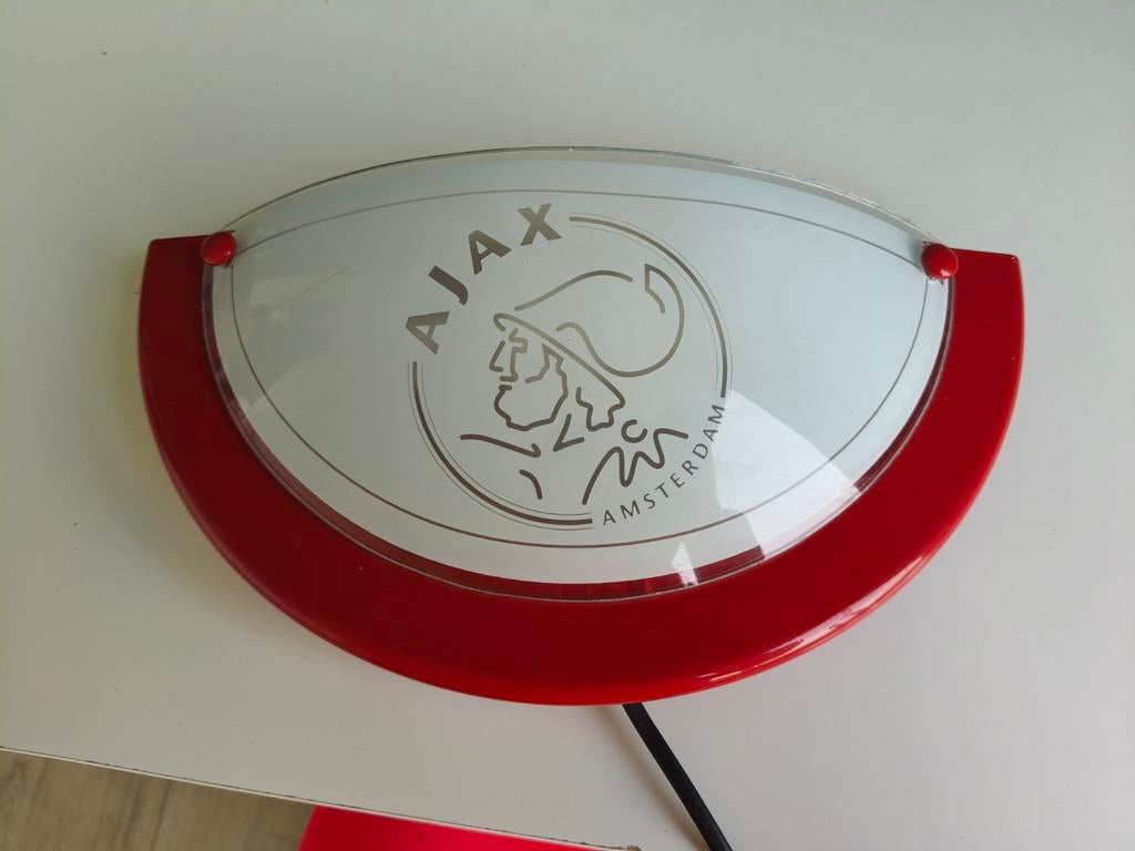 Ajax wandlamp - Unieke fan item, Ophalen of Verzenden, Gebruikt, Glas, Fanartikel, Modern