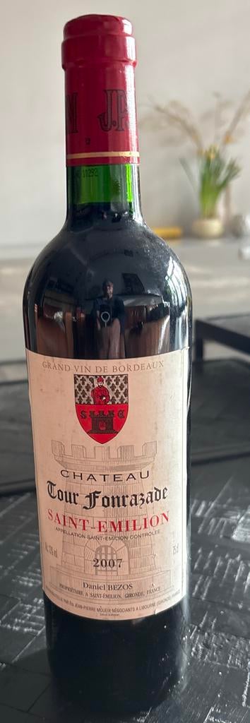 Château Tour Fonrazade Saint-Émilion Grand Cru 2007, Frankrijk, Ophalen of Verzenden, Zo goed als nieuw, Rode wijn