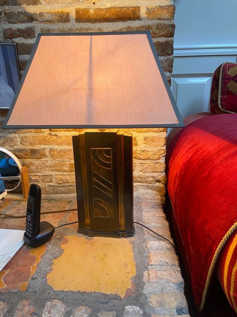 Leuke lamp van metaal, Huis en Inrichting, Ophalen, Zo goed als nieuw, Metaal, Minder dan 50 cm