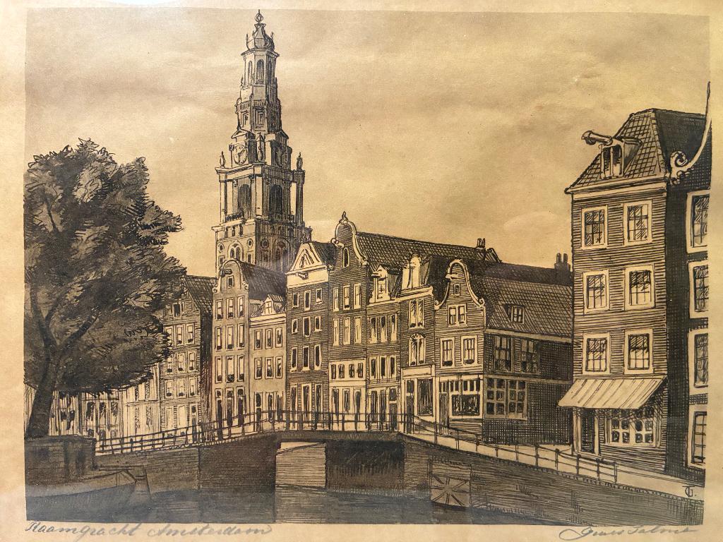 Pentekeningen Amsterdam, Ophalen of Verzenden