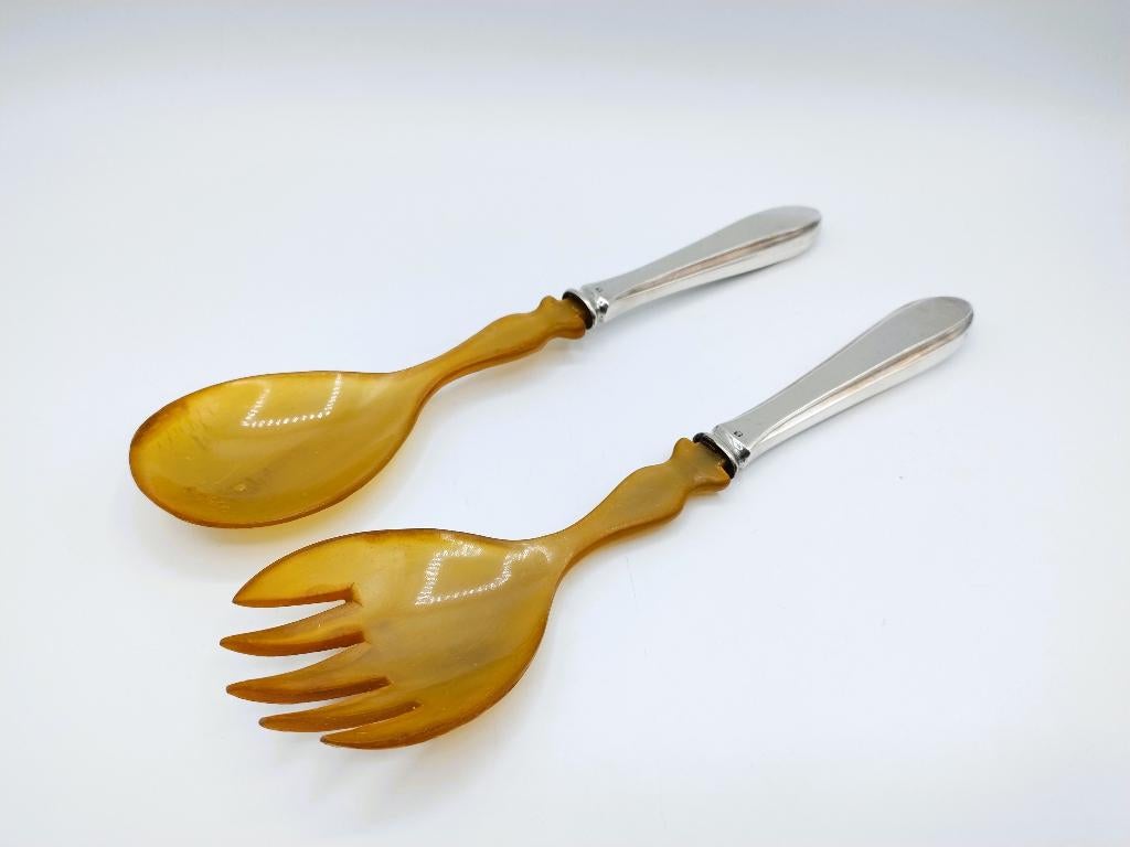 Vintage slacouvert met zilveren heften, Begeer, Voorschoten