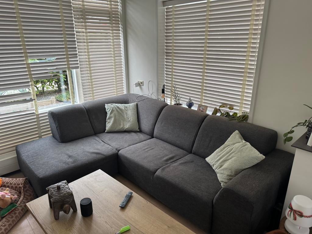 Hoekbank links antraciet/grijs, Ophalen, Gebruikt, Stof, Strak, modern