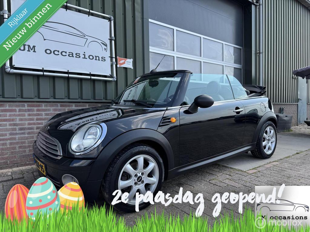 Mini Cabrio 1.6 Cooper|Airco|Leder|Cruise|Lm velgen|PDC|, Open dak, Gebruikt, 4 cilinders, Cabriolet