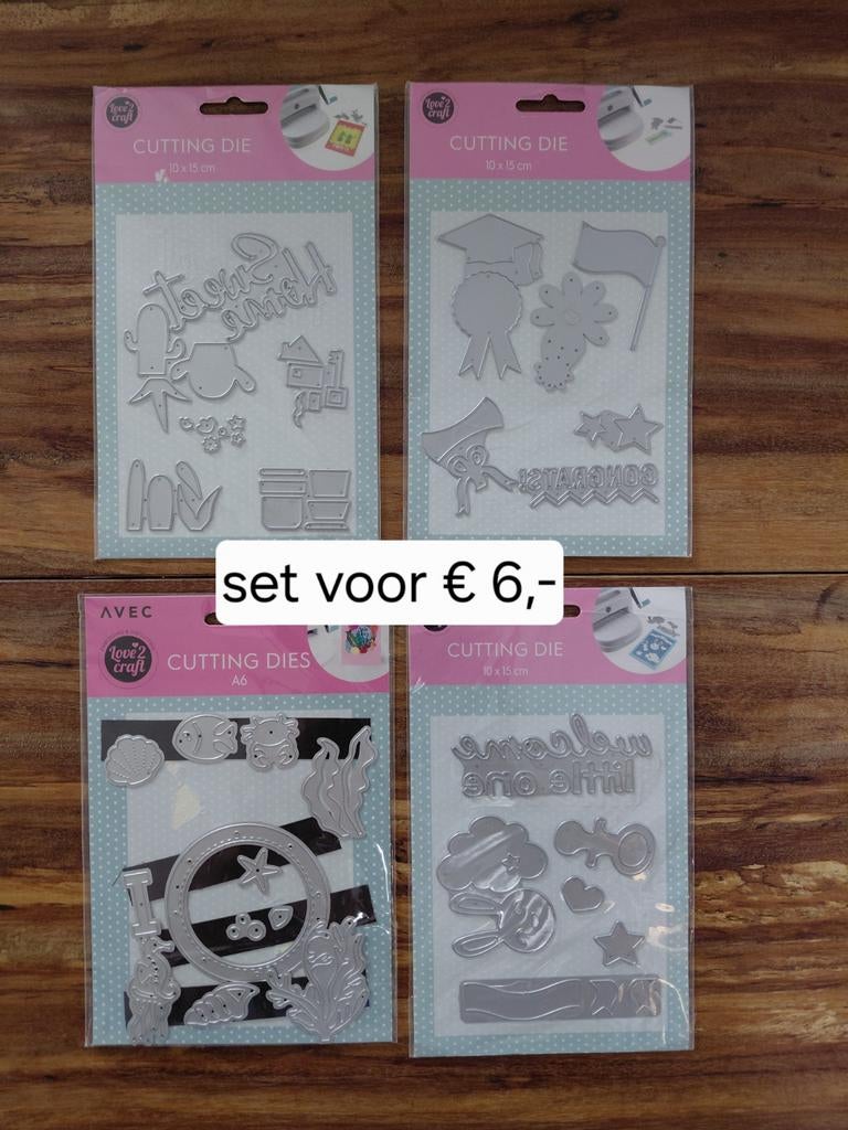 Love 2 Craft Snijmallen Set voor Scrapbooking en Kaarten, Ophalen of Verzenden, Nieuw, Overige thema's, Pons of Mal