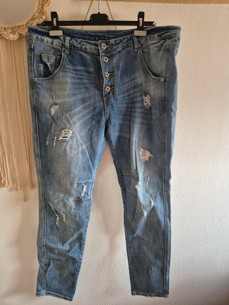 Bianco ripped spijkerbroek maat 44 zgan, Kleding | Dames, Spijkerbroeken en Jeans, Bianco, Blauw, Ophalen of Verzenden, Zo goed als nieuw