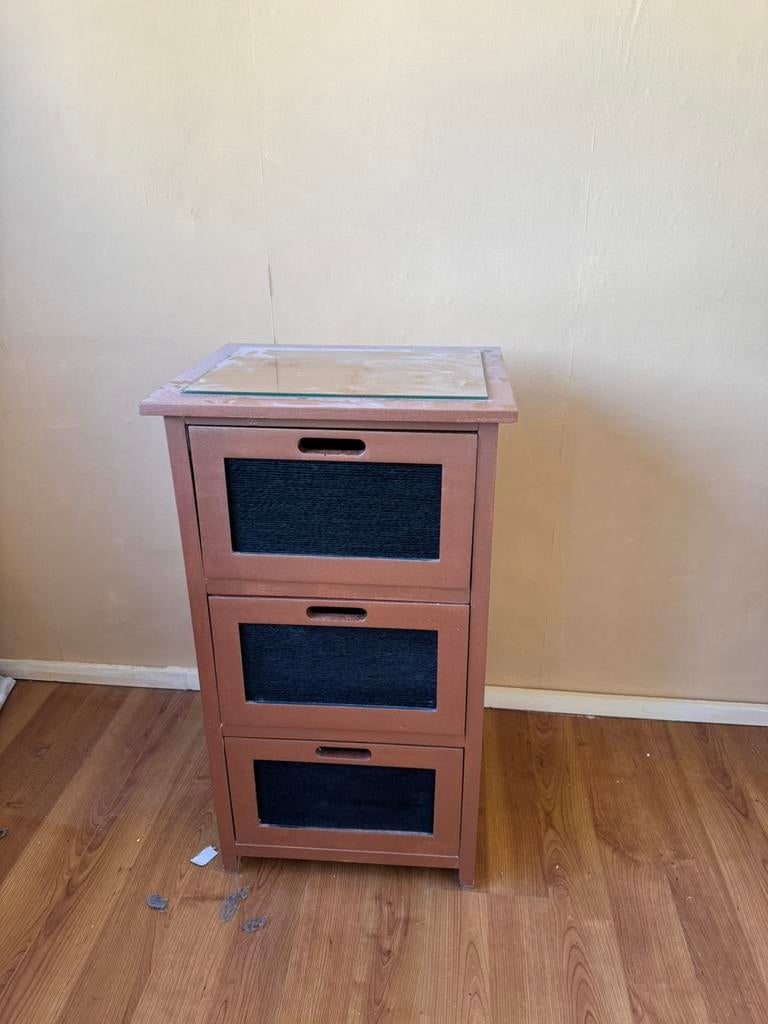 Ladekast met 3 lades, Ophalen, 50 tot 100 cm, Zo goed als nieuw, 3 of 4 laden