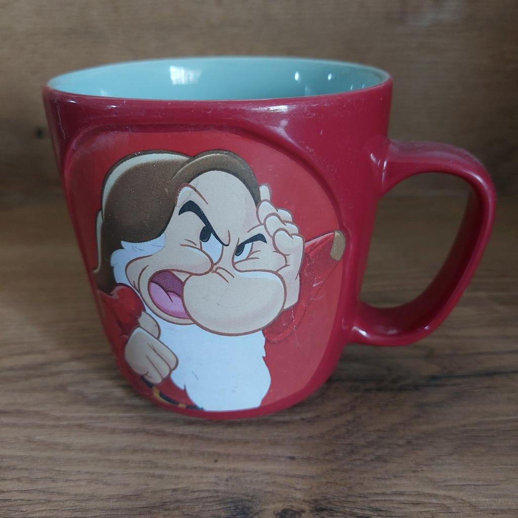Mok Disneyland Grumpy (Grumpie) - Rode beker, Ophalen of Verzenden, Gebruikt