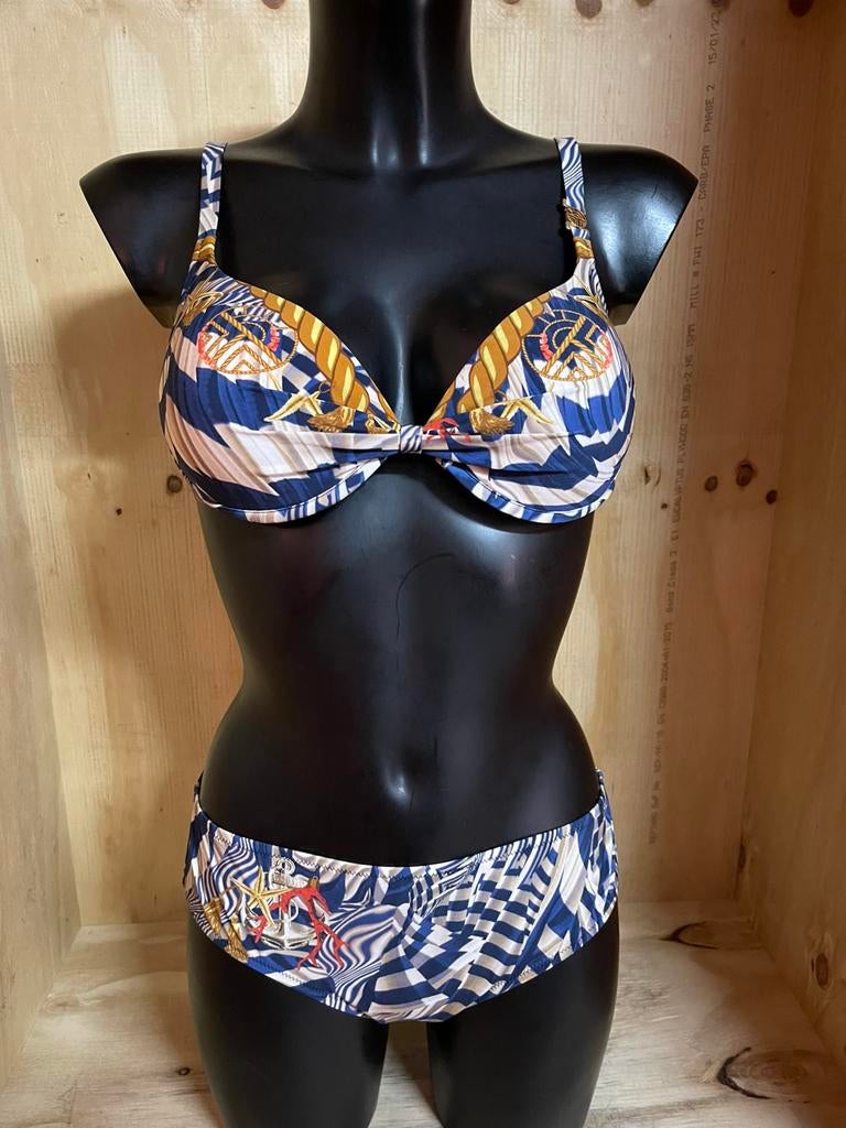 Feraud paris bikini maat 38b - 40b - 42b maritime, Verzenden, Nieuw, Blauw, Bikini