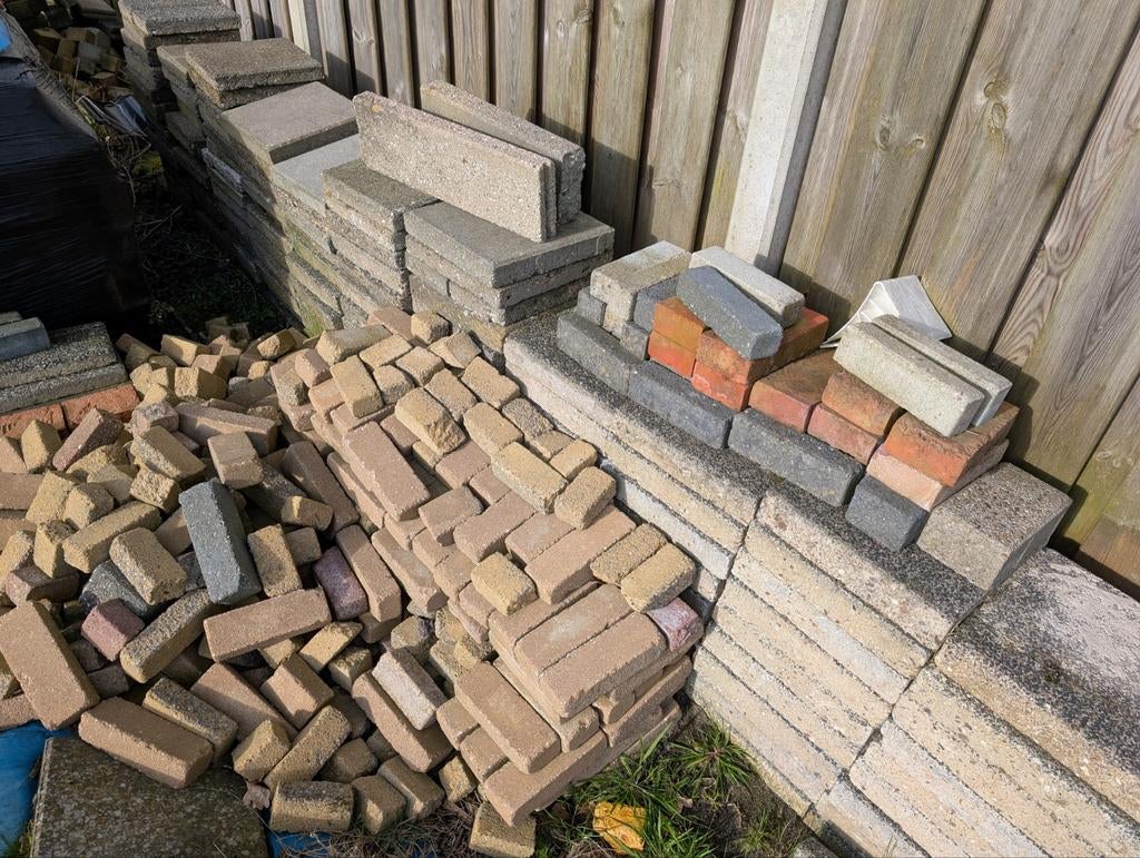 Terrastegels 30x30 en klinkers, Tuin en Terras, Tegels en Klinkers, Gebruikt, Ophalen of Verzenden, 10 m² of meer, Beton