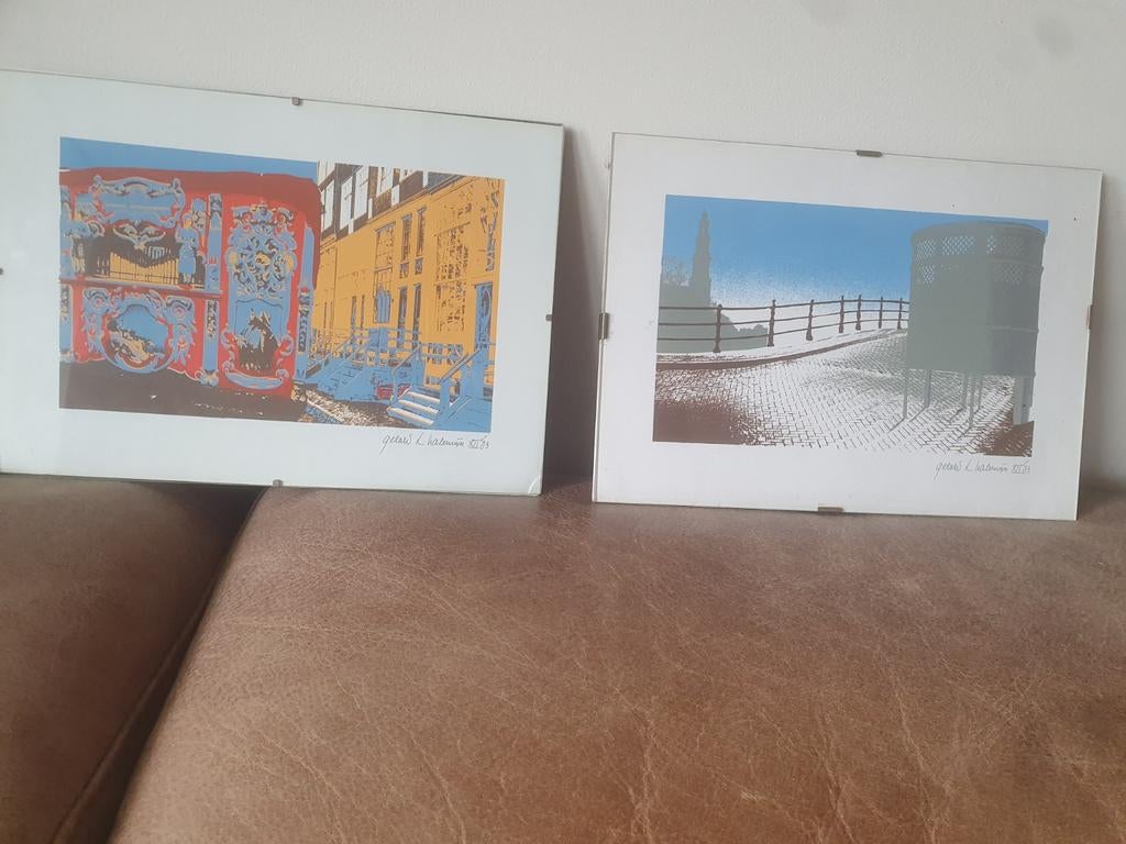 2 x Fotolitho's Gerard Halewijn (1943) Amsterdam, Ophalen