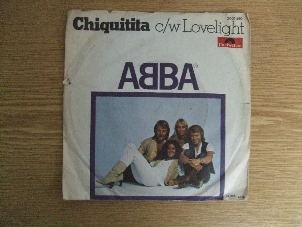 ABBA     CHIQUITITA / LOVELIGHT, Cd's en Dvd's, Vinyl Singles, 7 inch, Single, Ophalen of Verzenden, Zo goed als nieuw