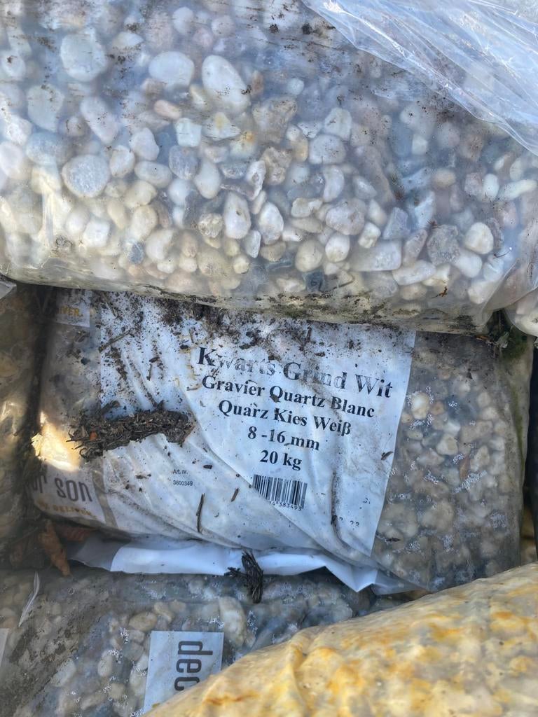 Kwarts grind wit, Tuin en Terras, Grind, Keien en Split, Ophalen of Verzenden, Nieuw, Wit