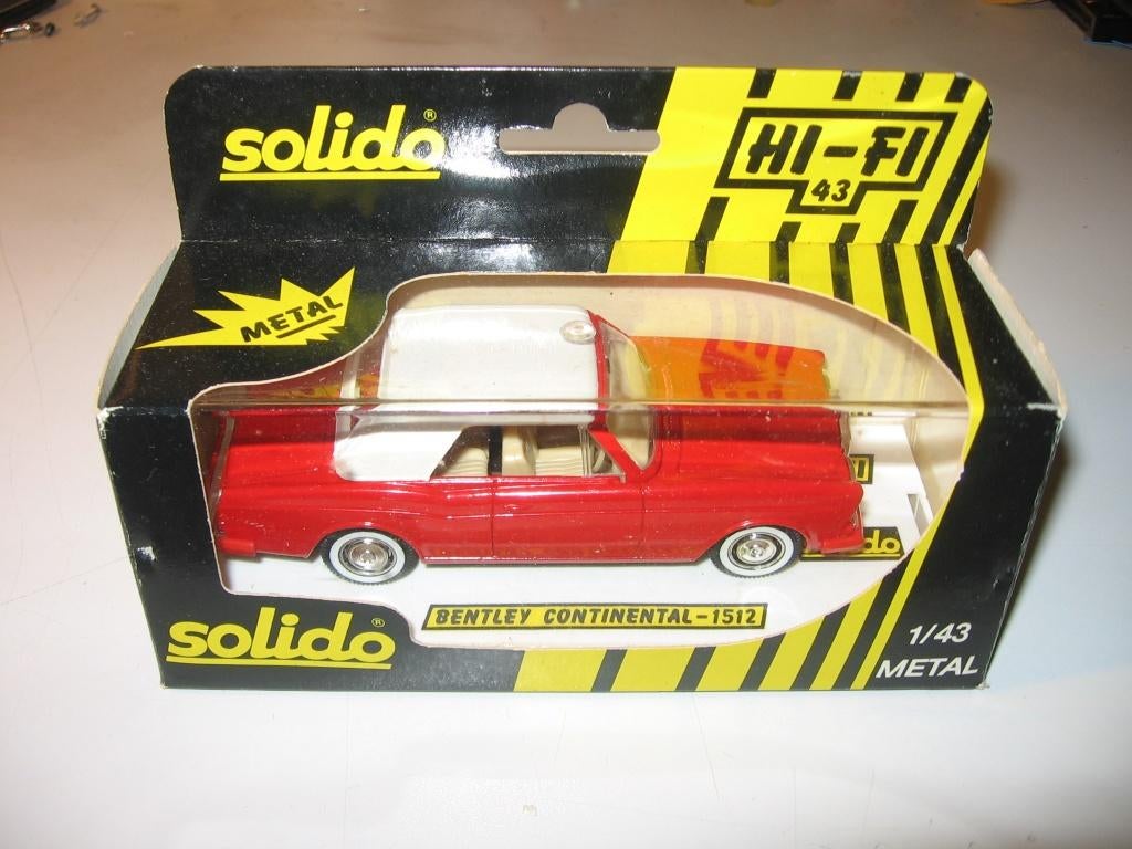 Solido (1512) Bentley Continental - m/b, Ophalen of Verzenden, Zo goed als nieuw, Auto, Solido