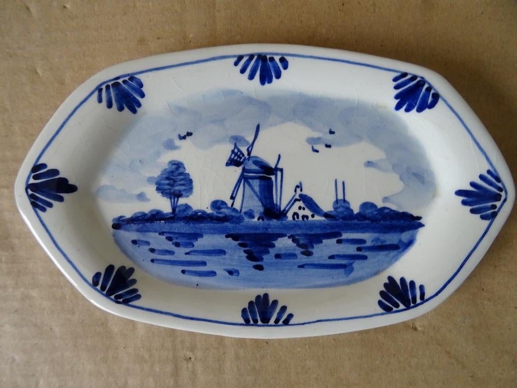 Delfts blauw schaaltje 17cm Delfts Holland Handpainted 1960, Ophalen of Verzenden