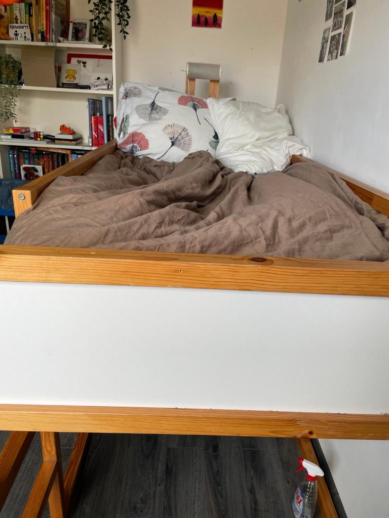 IKEA Kura omkeerbaar 90x200cm bed (laag bed of hoogslaper), Ophalen, 85 tot 100 cm, Gebruikt, Lattenbodem
