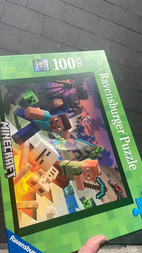 Puzzel mindcraft 100 stukjes, Ophalen of Verzenden, Zo goed als nieuw
