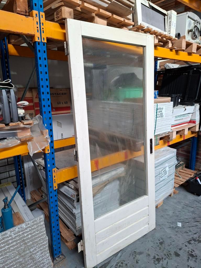 Buitendeur , achterdeur, Doe-het-zelf en Verbouw, Ophalen, Gebruikt, 80 tot 100 cm, 200 tot 215 cm