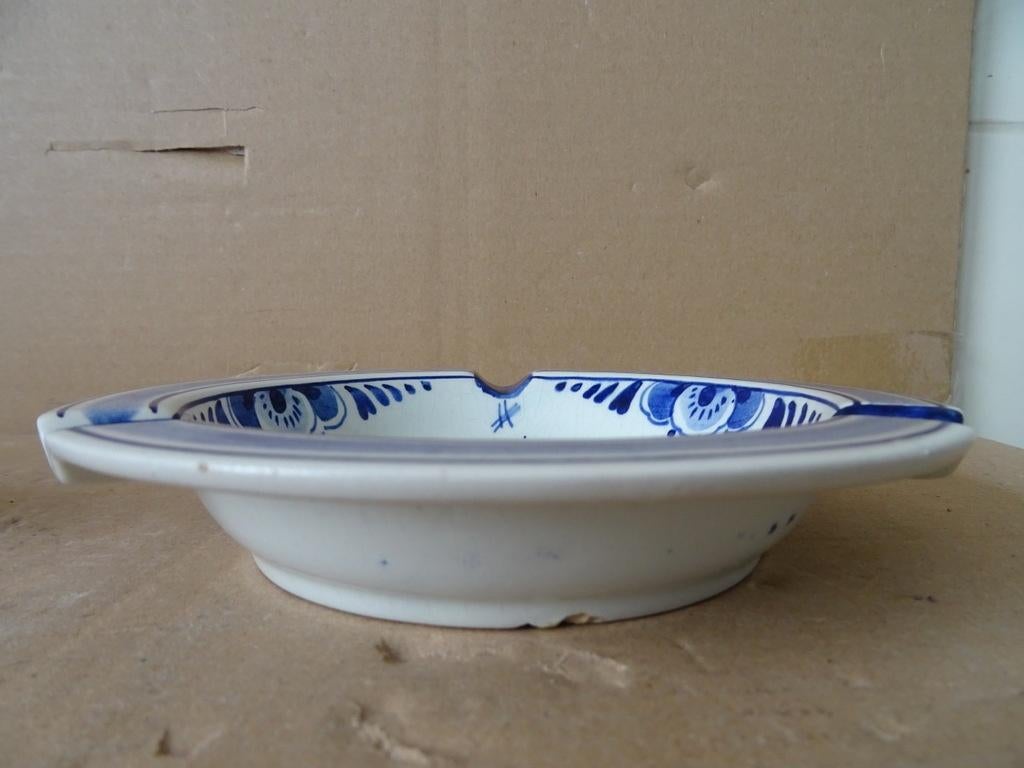 Delfts blauwe asbak grote asbak met molen Delfts Holland, Ophalen of Verzenden