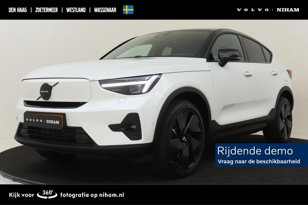 Volvo EC40 SINGLE MOTOR EXTENDED RANGE ULTRA BLACK ED. 82 kW, Auto's, Volvo, Automaat, 12 maanden, 82 kWh, Wit