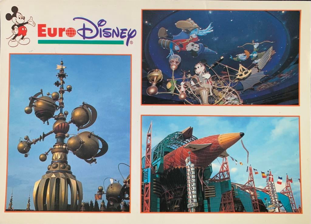 Euro Disney Parijs, 1993., Verzamelen, Ansichtkaarten | Buitenland, Ophalen of Verzenden, Gelopen, Frankrijk