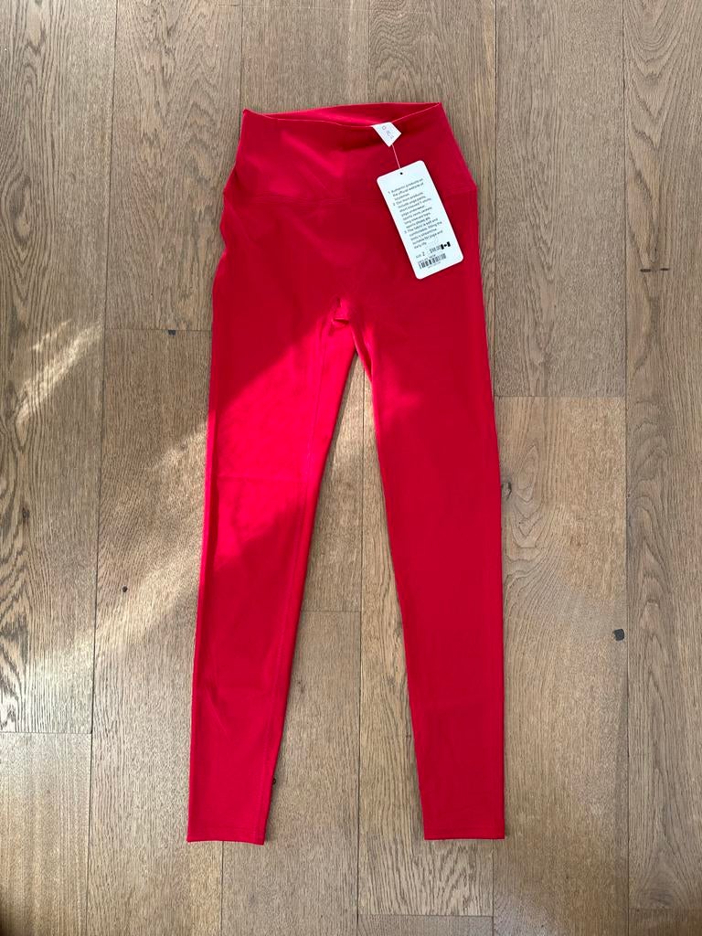 Rode Lululemon legging, Nieuw, Ophalen of Verzenden, Fitness of Aerobics, Maat 34 (XS) of kleiner