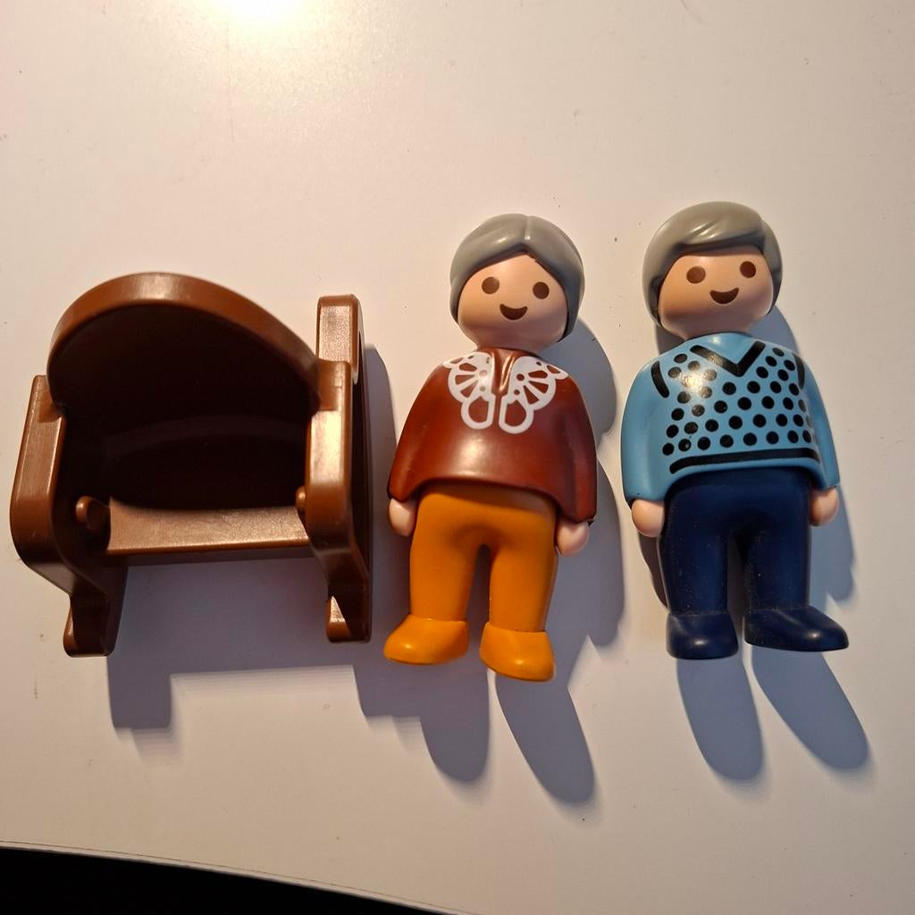 Playmobil opa, oma en schommelstoel, Ophalen of Verzenden