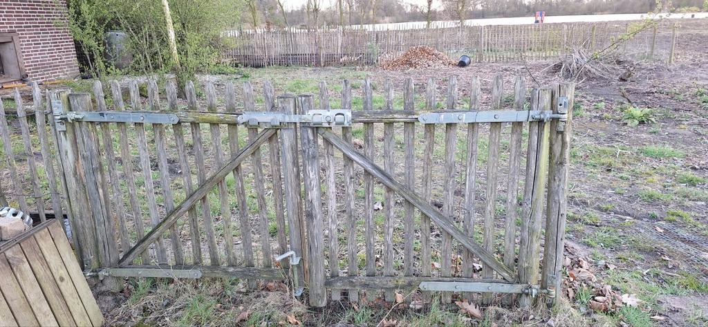 Kastanje houten poort, Ophalen, Hout, Tuinhek