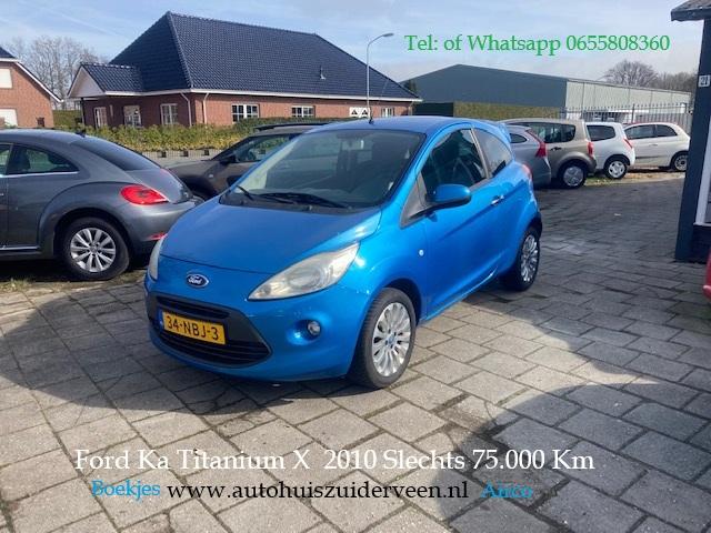 FORD Ka 1.2 51KW / 69PK Titanium X Airco Boekjes, Stof, Gebruikt, 1242 cc, 4 cilinders