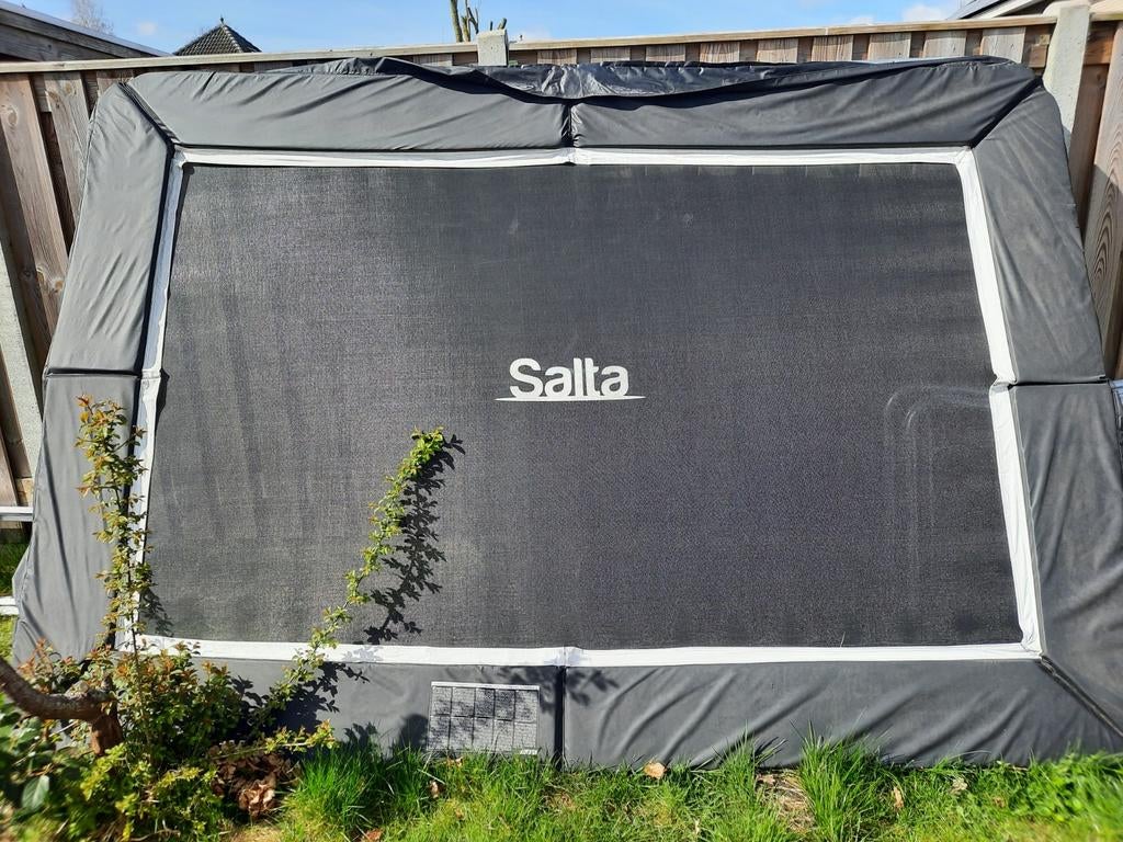 Salta combo trampoline 305 cm bij 214 cm zwart, Ophalen, Zo goed als nieuw