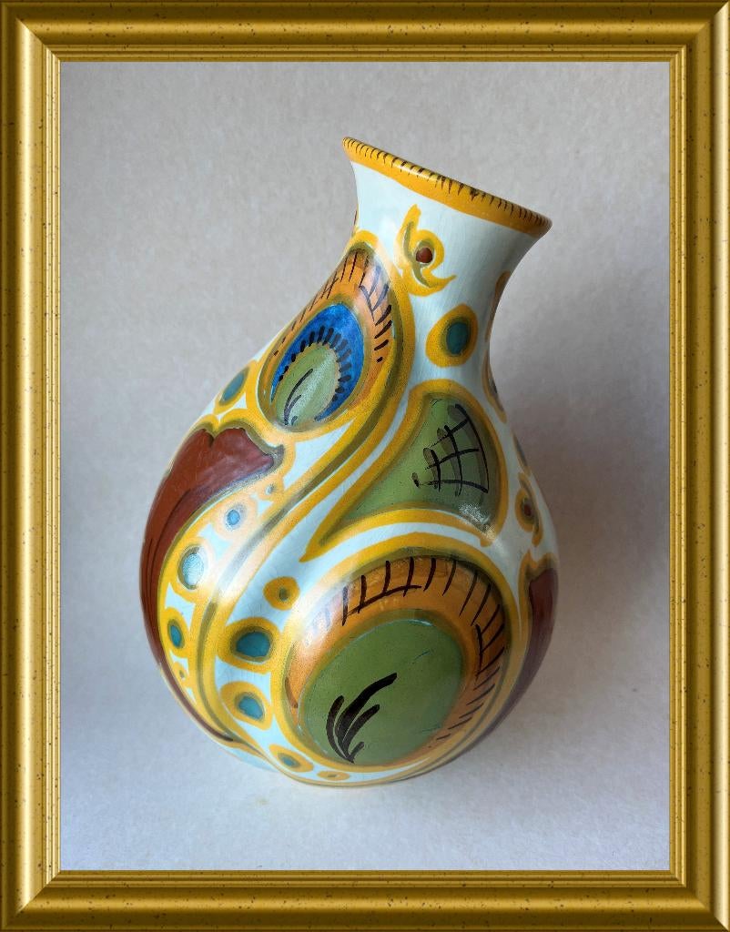 Apart model kan/ vaas: plateel Zuidholland Gouda, Rhodesia, Antiek en Kunst, Ophalen of Verzenden