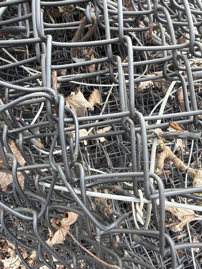 Zwart harmonicagaas | meerdere rollen | 2m hoog, Ophalen, Gebruikt, 20 meter of meer, Gaas