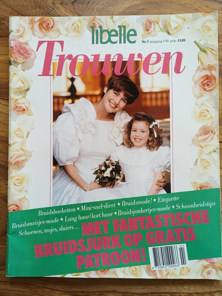 Libelle trouwen 1990 met patroon voor bruidsjurk, Ophalen of Verzenden, Zo goed als nieuw, Vrouw, Overige merken
