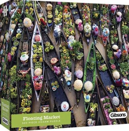 Gibsons - Floating Market - 500 stukjes (AANBIEDING), Ophalen of Verzenden, 500 t/m 1500 stukjes, Nieuw, Legpuzzel