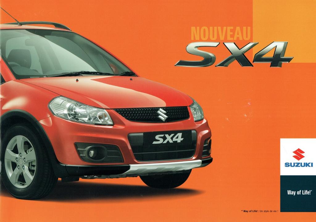 Folder Suzuki SX4 (Franse uitgave - 2010), Verzenden, Gelezen, Overige merken