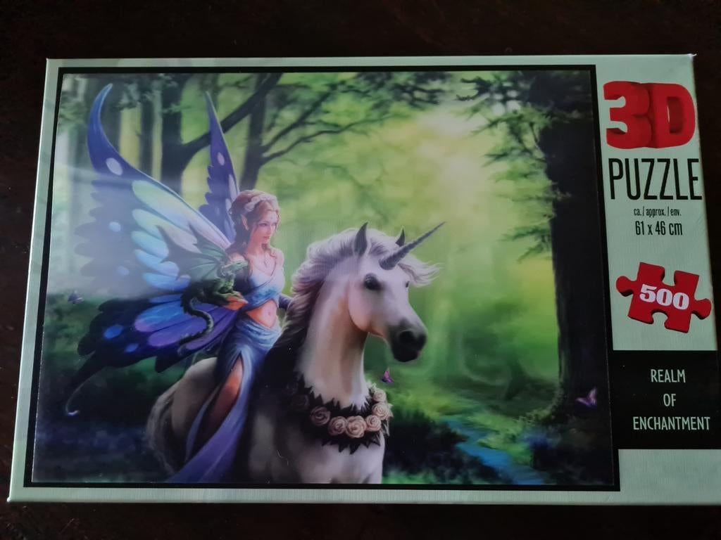 3D Eenhoorn Elf Puzzel 500 stukjes NIEUW, Ophalen