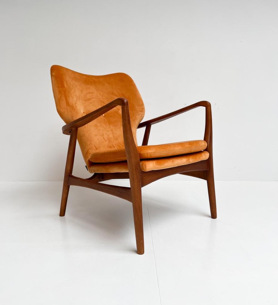 Velourse Dutch design chair van Satelliet, 1970’s, Gebruikt, Design, Satelliet, 75 tot 100 cm