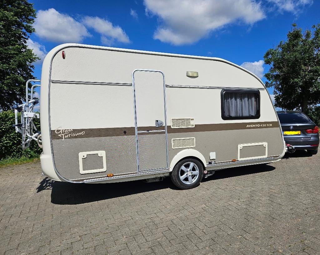 Avento Gran Turismo 430 TCB 2009 2 losse bedden en mover, Caravans en Kamperen, 2 aparte bedden, Schokbreker, Particulier, 4 tot 5 meter
